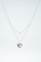 COLLAR DOBLE CORAZONES PLATA 950