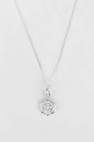 CADENA PANCER 40 CM Y DIJE ARBOL DE LA VIDA FLOR  PLATA 950