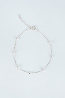 PULSERA BOLITA, CADENA COLA DE RATON PLATA 950
