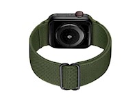 CORREA NYLON ELASTICA PARA APPLE WATCH 45MM - VERDE MILTAR