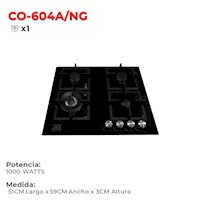 Cocina a Gas Empotrable de 4 Hornillas IKA CO-604/NG