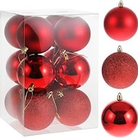 SET DE 12 BOLAS DE ARBOL DE NAVIDAD