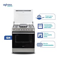 Cocina de pie Aghaso 5 Hornillas GN Prof High Flame