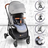 Coche Cuna de Paseo INFANTI «ZURI 360» GREY