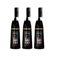 3 Shampoo Tinte Negro Versión Peine - Dexe 200ml