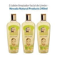 3 Jabón limpiador Facial de Limón - Nevada Natural Products 240ml