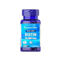 Biotin ultra mega 10,000 mcg - Puritan's pride 100 tabletas