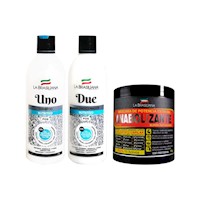 Shampoo uno + Reacondicionador due + Máscara anabolizante