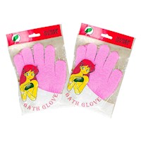 Guantes de baño Rosa Claro - Flower Secret 1 par