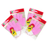 Guantes de baño Rosa Claro - Flower Secret 2 pares