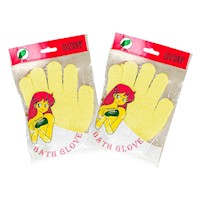 Guantes de baño Amarillo - Flower Secret 1 par