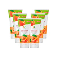 6 Exfoliante Natural Apricot Scrub 150gr c/u