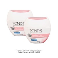 Crema Clarante Normal Seca pote Ponds x 50g 2 Unid