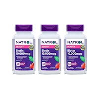 Biotina Natrol 10,000 Mcg - 250 Tabletas 3 UNIDADES