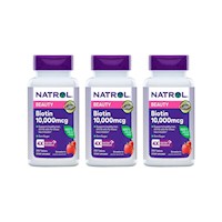 Biotina Natrol 10,000 Mcg 250 Tabletas 3 Unidades