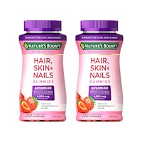 Hair Skin & Nails 6,000mcg of Biotin, 230 Gomitas 2 Unidades