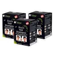 Black Hair Shampoo Dexe 25ml x 10 3 Unidades