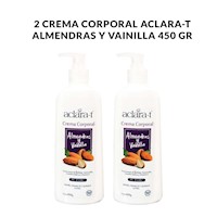 2 Crema Corporal Aclara-T Almendras Y Vainilla 450Gr