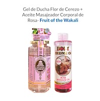 Gel de Ducha Flor de Cerezo + Aceite Corporal de Rosa- Fruit of the Wakali