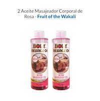 2 Aceite Masajeador Corporal De Rosa - Fruit Of The Wakali