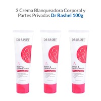 3 Crema Blanqueadora Corporal Y Partes Privadas Dr Rashel 100G