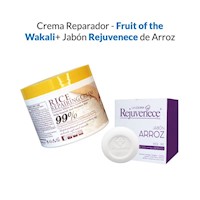 Crema Reparador - Fruit of the Wakali+ Jabón Rejuvenece de Arroz