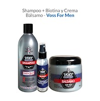 Shampoo + Biotina + Crema Bálsamo - Voss For Men