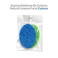 Esponja Exfoliante De Celulosa Natural Limpieza Facial 2 U