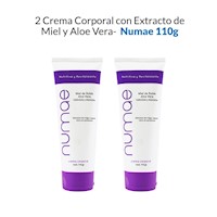 2 Crema Corporal Con Extracto De Miel Y Aloe Vera - Numae 110G
