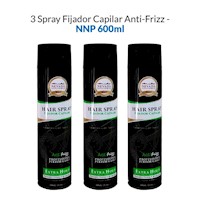 3 Spray Fijador Capilar Anti-Frizz - NNP 600ml