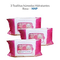 3 Toallitas Húmedas Hidratantes Rosa - Nnp