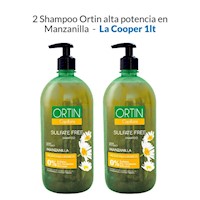 2 Shampoo Ortin alta potencia en Manzanilla - La cooper 1lt