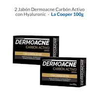 2 Jabón Dermoacne Carbón Activo con Hyaluronic - La Cooper 100g