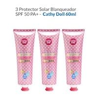 3 Protector Solar Blanqueador SPF 50 PA+++ - Cathy Doll 60ML