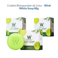 3 Jabón Blanqueador de Lima - Wink White Soap 80g