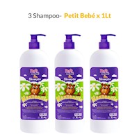 3 Shampoo Petit Bebé x 1lt