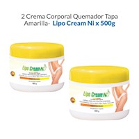 2 Cremas Corporal Quemador Tapa Amarilla - Lipo Cream Ni X 500G