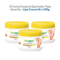 3 Cremas Corporal Quemador Tapa Amarilla - Lipo Cream Ni X 500G
