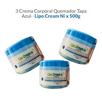 3 Cremas Corporal Quemador Tapa Azul - Lipo Cream Ni X 500G