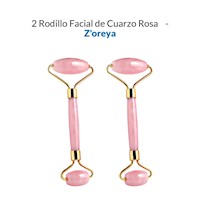 2 Rodillo Facial De Cuarzo Rosa - Z'Oreya
