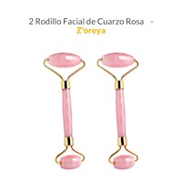 2 Rodillo Facial de Cuarzo Rosa - Z'oreya