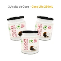 3 Coco Life - Aceite de Coco x 250 ml