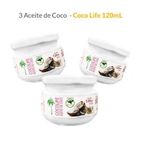 3 Coco Life - Aceite de Coco x 120 ml
