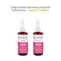 2 Agua tónica de rosas con ácido hialurónico - Aclara-T 60ml