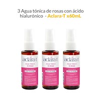 3 Agua tónica de rosas con ácido hialurónico - Aclara-T 60ml