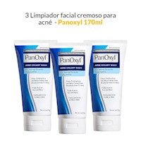 Limpiador Facial Cremoso para Acné 170gr Panoxyl 3 Unidades