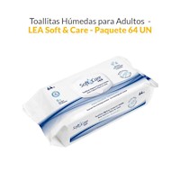 Toallitas Húmedas para Adultos - Lea Soft & Care - Paquete 64 unid