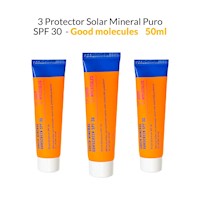3 Protector Solar Mineral Puro SPF 30 - Good Molecules 50ml