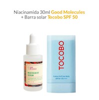 Niacinamide 30ml Good Molecules + Barra solar Tocobo SPF 50 30gr