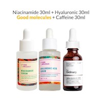 Niacinamide 30ml + Hyaluronic 30ml Good molecules + Caffeine 30ml